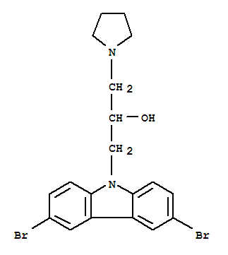 1-(3,6-二溴-9-咔唑)-3-吡咯烷-1-丙烷-2-醇结构式_304893-77-4结构式