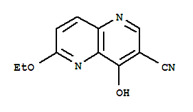 6-乙氧基-4-羟基-1,5-萘啶-3-甲腈结构式_305370-97-2结构式