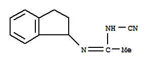 (9ci)-n-氰基-n-(2,3-二氢-1H-茚-1-基)-盐酸乙脒结构式_306284-56-0结构式