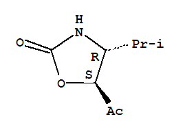 (4r,5s)-(9ci)-5-乙酰基-4-(1-甲基乙基)-2-噁唑烷酮结构式_306776-28-3结构式