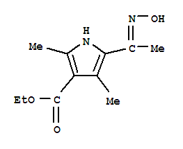 (9ci)-5-[1-(羟基亚氨基)乙基]-2,4-二甲基-1H-吡咯-3-羧酸乙酯结构式_312534-19-3结构式