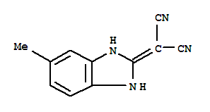 (9ci)-(1,3-二氢-5-甲基-2H-苯并咪唑-2-基)-丙二腈结构式_313221-26-0结构式