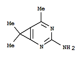 5,7,7-三甲基-2,4-二氮杂双环[4.1.0]庚-1,3,5-三烯-3-胺结构式_313956-41-1结构式