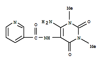 (7ci,8ci)-n-(6-氨基-1,2,3,4-四氢-1,3-二甲基-2,4-二氧代-5-嘧啶)-烟酰胺结构式_3178-35-6结构式