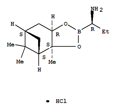 (aR,3aS,4S,6S,7aR)-alpha-乙基六氢-3a,5,5-三甲基-4,6-甲桥-1,3,2-苯并二氧硼烷-2-甲胺盐酸盐结构式_319009-92-2结构式