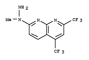(9Ci)-7-(1-甲基肼基)-2,4-双(三氟甲基)-1,8-萘啶结构式_320417-41-2结构式