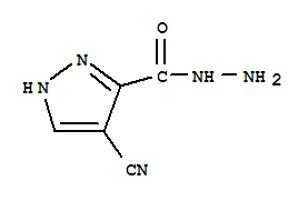 (9ci)-4-氰基-1H-吡唑-3-羧酸肼结构式_321574-31-6结构式