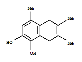 (8ci,9ci)-5,8-二氢-4,6,7-三甲基-1,2-萘二醇结构式_32249-80-2结构式
