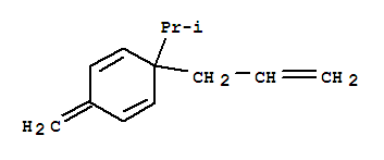 (9Ci)-6-亚甲基-3-(1-甲基乙基)-3-(2-丙烯基)-1,4-环己二烯结构式_329712-23-4结构式