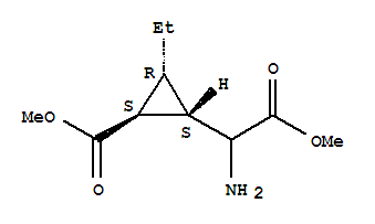 (1R,2S,3R)-Rel-(9Ci)-Alpha-氨基-2-乙基-3-(甲氧基羰基)-乙酸甲酯结构式_331251-31-1结构式