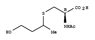 (2R)-2-乙酰氨基-3-(4-羟基-2-丁基硫代)丙酸结构式_33164-64-6结构式