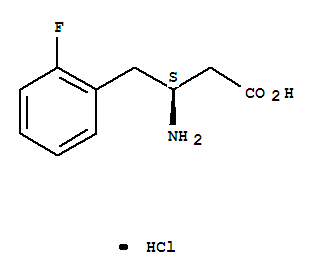 (S)-3-氨基-4-(2-氟苯基)丁酸盐酸盐结构式_331763-61-2结构式