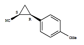 (1S,2R)-(9Ci)-2-(4-甲氧基苯基)-环丙烷甲腈结构式_331941-39-0结构式