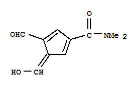 (8ci)-4-甲酰基-3-(羟基亚甲基)-N,N-二甲基-1,4-环戊二烯-1-羧酰胺结构式_33251-34-2结构式