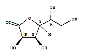 (3R,4S,5S)-5-[(1R)-1,2-二羟基乙基]-3,4-二羟基四氢呋喃-2-酮结构式_3327-64-8结构式
