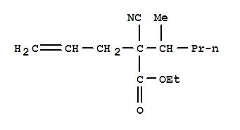 2-烯丙基-2-氰基-3-甲基十六酸乙酯结构式_33422-23-0结构式
