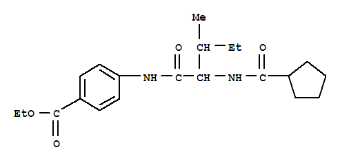 (9ci)-4-[[2-[(环戊基羰基)氨基]-3-甲基-1-氧代戊基]氨基]-苯甲酸乙酯结构式_334830-42-1结构式