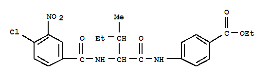 (9ci)-4-[[2-[(4-氯-3-硝基苯甲酰基)氨基]-3-甲基-1-氧代戊基]氨基]-苯甲酸乙酯结构式_334830-43-2结构式