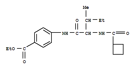 (9ci)-4-[[2-[(环丁基羰基)氨基]-3-甲基-1-氧代戊基]氨基]-苯甲酸乙酯结构式_334830-46-5结构式