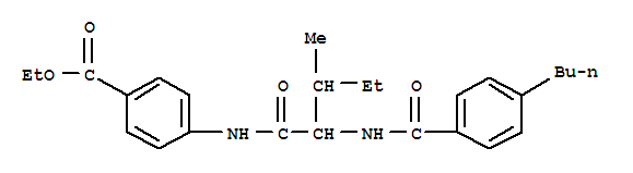 (9ci)-4-[[2-[(4-丁基苯甲酰基)氨基]-3-甲基-1-氧代戊基]氨基]-苯甲酸乙酯结构式_334830-47-6结构式