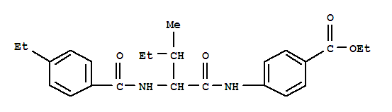 (9ci)-4-[[2-[(4-乙基苯甲酰基)氨基]-3-甲基-1-氧代戊基]氨基]-苯甲酸乙酯结构式_334830-49-8结构式