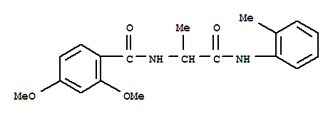 (9Ci)-2,4-二甲氧基-N-[1-甲基-2-[(2-甲基苯基)氨基]-2-氧代乙基]-苯甲酰胺结构式_334944-38-6结构式