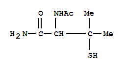 2-(乙酰基氨基)-3-疏基-3-甲基-丁酰胺结构式_334947-44-3结构式