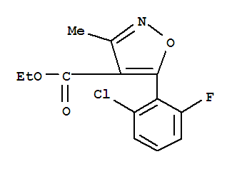 (9Ci)-5-(2-氯-6-氟苯基)-3-甲基-4-异噁唑羧酸乙酯结构式_334971-28-7结构式