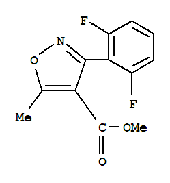 (9Ci)-3-(2,6-二氟苯基)-5-甲基-4-异噁唑羧酸甲酯结构式_334971-36-7结构式