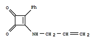 (9Ci)-3-苯基-4-(2-丙烯基氨基)-3-环丁烯-1,2-二酮结构式_334992-66-4结构式