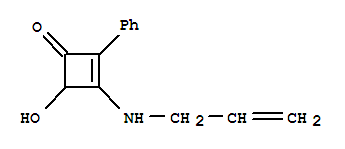 (9Ci)-4-羟基-2-苯基-3-(2-丙烯基氨基)-2-环丁烯-1-酮结构式_334992-78-8结构式