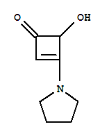 (9Ci)-4-羟基-3-(1-吡咯烷)-2-环丁烯-1-酮结构式_334992-90-4结构式