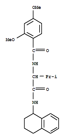 (9ci)-2,4-二甲氧基-n-[2-甲基-1-[[(1,2,3,4-四氢-1-萘)氨基]羰基]丙基]-苯甲酰胺结构式_335034-66-7结构式