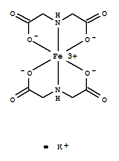 亚氨基二乙酸铁钾盐结构式_33615-61-1结构式