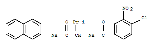 (9Ci)-4-氯-N-[2-甲基-1-[(2-萘氨基)羰基]丙基]-3-硝基-苯甲酰胺结构式_336165-54-9结构式