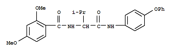 (9Ci)-2,4-二甲氧基-N-[2-甲基-1-[[(4-苯氧基苯基)氨基]羰基]丙基]-苯甲酰胺结构式_336165-69-6结构式
