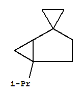 (-)-(8Ci)-5-异丙基-螺[双环[3.1.0]己烷-2,1-环丙烷]结构式_33889-88-2结构式