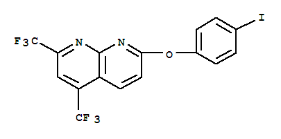 1,8-Naphthyridine,7-(4-iodophenoxy)-2,4-bis(trifluoromethyl)-(9ci)Structure,339018-22-3Structure 1,8-Naphthyridine,7-(4-iodophenoxy)-2,4-bis(trifluoromethyl)-(9ci) Structure,339018-22-3Structure