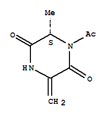 (6S)-(9Ci)-1-乙酰基-6-甲基-3-亚甲基-2,5-哌嗪二酮结构式_342416-72-2结构式