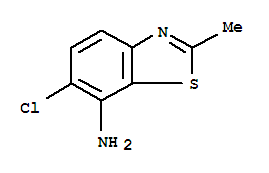 (8Ci)-7-氨基-6-氯-2-甲基-苯并噻唑结构式_34257-30-2结构式