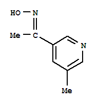 (9CI)-1-(5-甲基-3-吡啶)-乙酮肟结构式_342602-13-5结构式