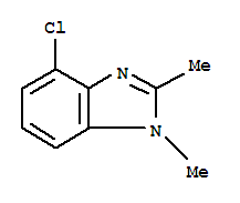 (9ci)-4-氯-1,2-二甲基-1H-苯并咪唑结构式_34373-78-9结构式