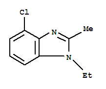 (9ci)-4-氯-1-乙基-2-甲基-1H-苯并咪唑结构式_34373-79-0结构式