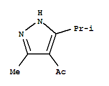 (9CI)-1-[3-甲基-5-(1-甲基乙基)-1H-吡唑-4-基]-乙酮结构式_343867-28-7结构式