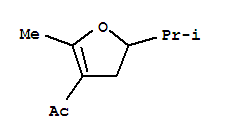 (9CI)-1-[4,5-二氢-2-甲基-5-(1-甲基乙基)-3-呋喃]-乙酮结构式_344296-33-9结构式