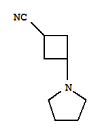 Cyclobutanecarbonitrile,3-(1-pyrrolidinyl)-(9ci) Structure