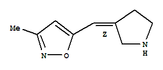 (9Ci)-3-甲基-5-[(Z)-3-吡咯烷甲基]-异噁唑结构式_345911-06-0结构式