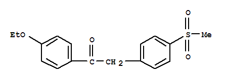1-(4-乙氧基苯基)-2-(4-甲磺酰基苯基)-1-乙酮结构式_346413-00-1结构式