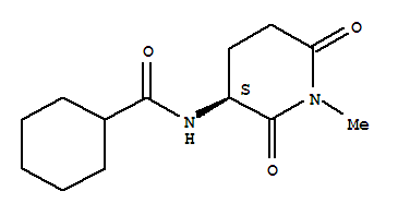 (9CI)-N-[(3S)-1-甲基-2,6-二氧代-3-哌啶基]-环己烷羧酰胺结构式_346586-05-8结构式