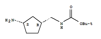 [[(1R,3S)-3-氨基环戊基]甲基]-氨基甲酸,1,1-二甲基乙酯结构式_347184-43-4结构式